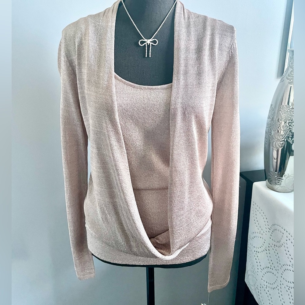 INC Blush Pink Sparkle Sweater NWT